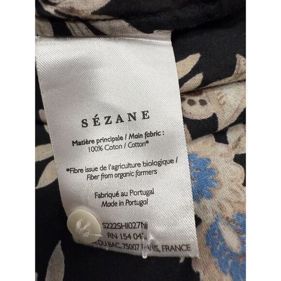 Sezane Floral Matching Set Blouse + Skirt 46 / US 12 100% Cotton & Viscose - Picture 13 of 14